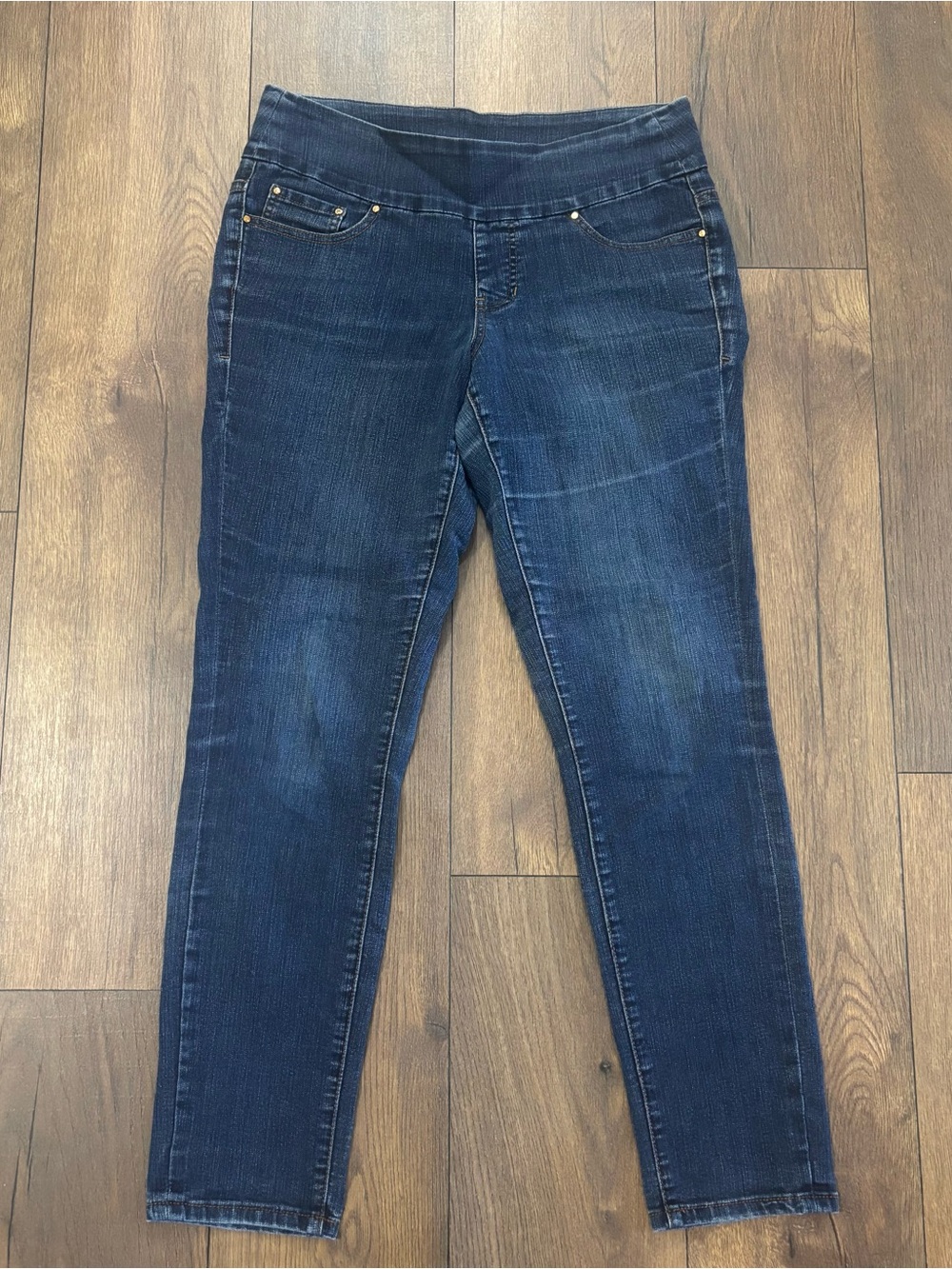 JAG Jeans Pull On High Rise Skinny Jeans, Smooth Waistband, Size 6